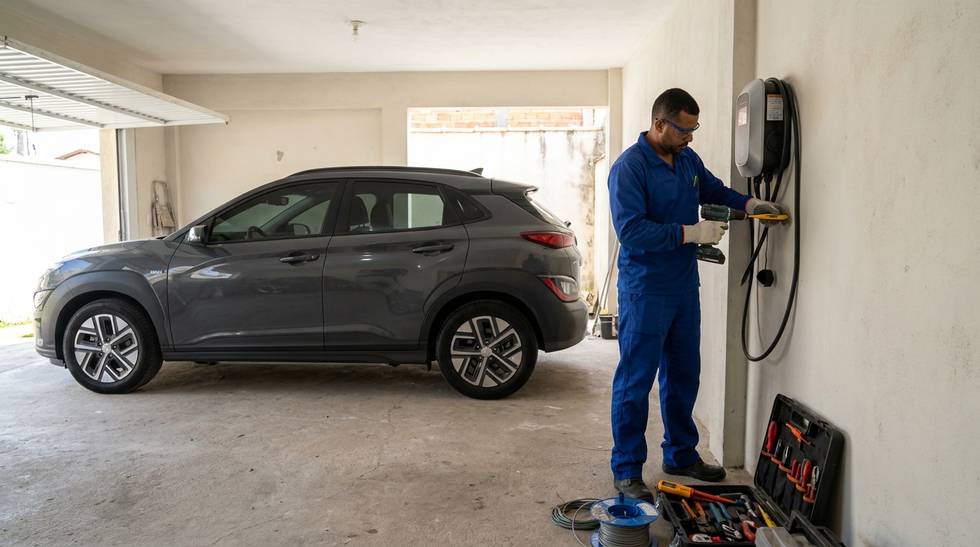Instalacao de carregador de carro eletrico em Ponta Grossa‑PR