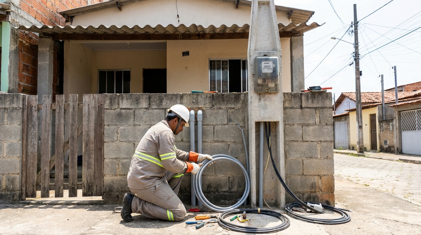 Instalacao de padrao de energia residencial em Ponta Grossa‑PR