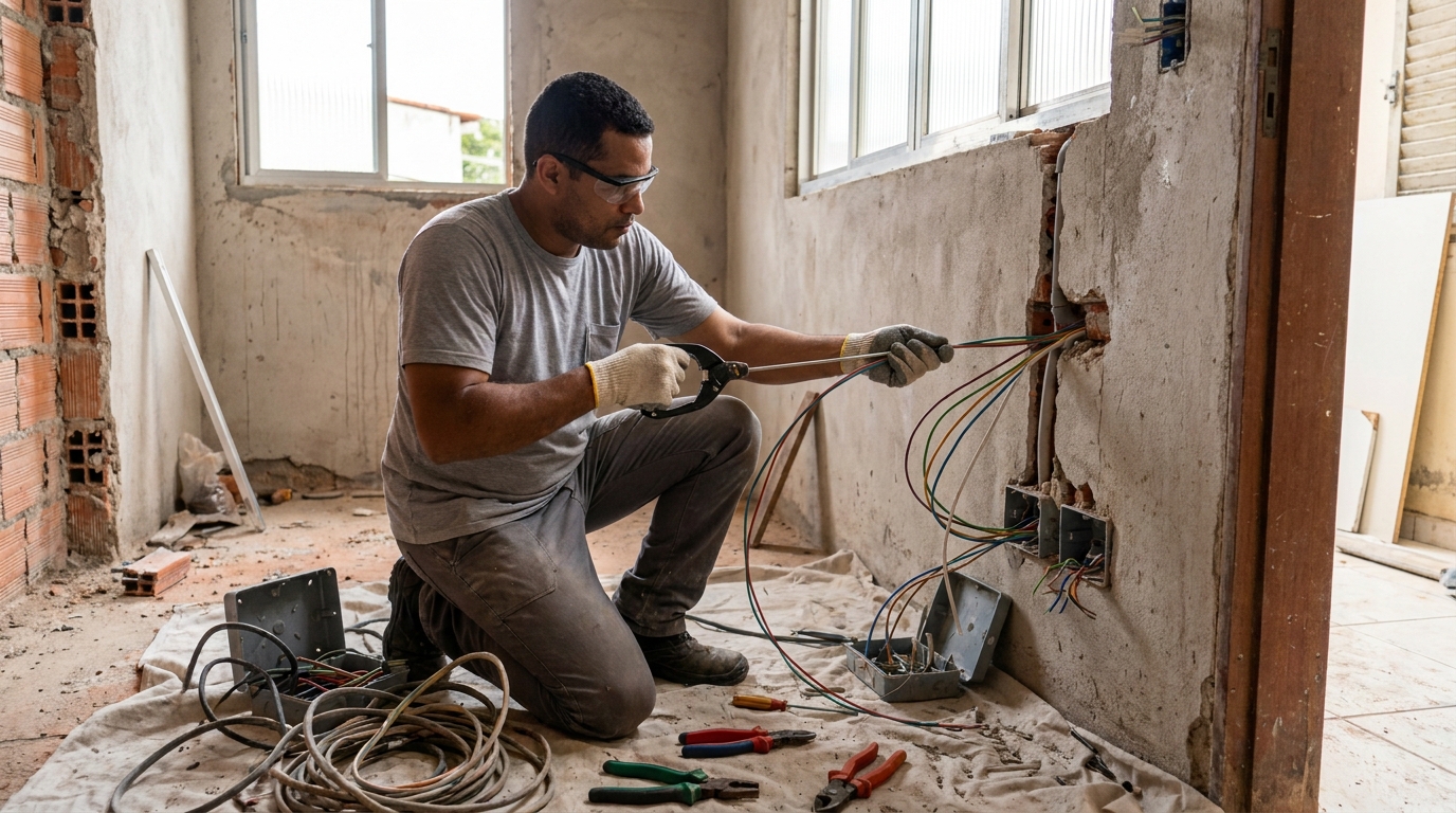 Modernizacao de fiacao eletrica em Ponta Grossa‑PR